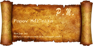 Popov Mónika névjegykártya