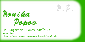 monika popov business card